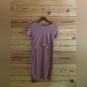 Shein basics maternity solid bodycon dress